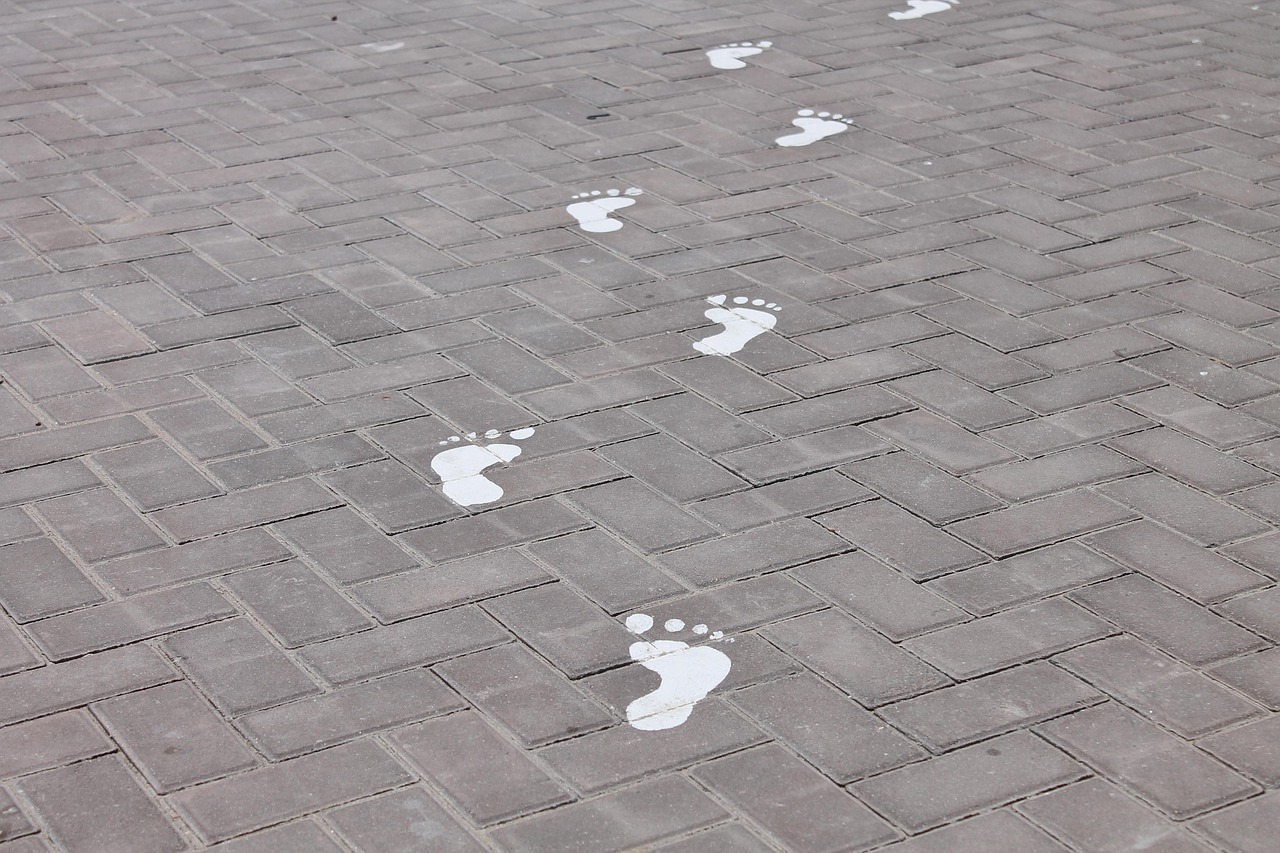 Footprints marking a path forward